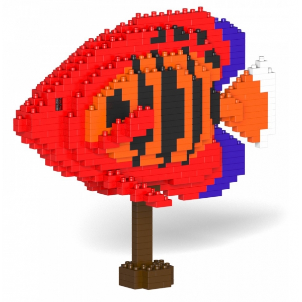 Jekca - Flame Angelfish 01S - Lego - Sculpture - Construction - 4D - Brick Animals - Toys