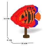 Jekca - Flame Angelfish 01S - Lego - Sculpture - Construction - 4D - Brick Animals - Toys