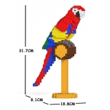 Jekca - Macaw 01S - Lego - Sculpture - Construction - 4D - Brick Animals - Toys
