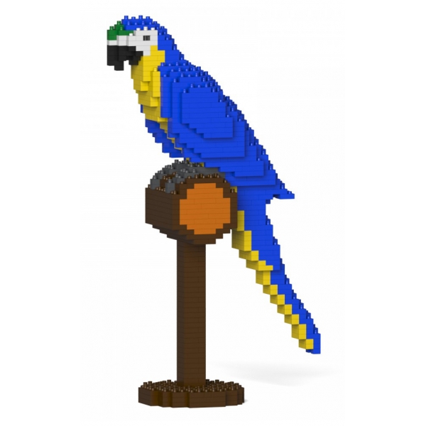 Jekca - Blue-and-Gold Macaw 01S - Lego - Scultura - Costruzione - 4D - Animali di Mattoncini - Toys