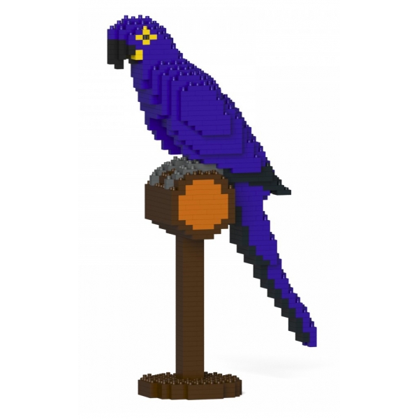 Jekca - Hyacinth Macaw 01S - Lego - Sculpture - Construction - 4D - Brick Animals - Toys