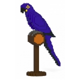 Jekca - Hyacinth Macaw 01S - Lego - Scultura - Costruzione - 4D - Animali di Mattoncini - Toys