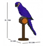 Jekca - Hyacinth Macaw 01S - Lego - Sculpture - Construction - 4D - Brick Animals - Toys