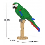 Jekca - Chestnut-Fronted Macaw 01S - Lego - Sculpture - Construction - 4D - Brick Animals - Toys