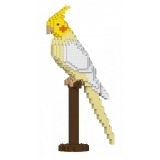 Jekca - Cockatiel 01S - Lego - Sculpture - Construction - 4D - Brick Animals - Toys