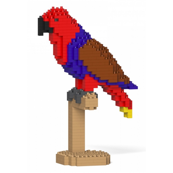 Jekca - Eclectus 01S - Lego - Sculpture - Construction - 4D - Brick Animals - Toys