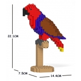 Jekca - Eclectus 01S - Lego - Sculpture - Construction - 4D - Brick Animals - Toys