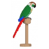 Jekca - Green Cheek Conure 01S-M01 - Lego - Sculpture - Construction - 4D - Brick Animals - Toys