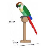 Jekca - Green Cheek Conure 01S-M01 - Lego - Sculpture - Construction - 4D - Brick Animals - Toys