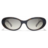 Chanel - Oval Sunglasses - Brown Gray Gradient - Chanel Eyewear