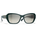 Chanel - Butterfly Sunglasses - Green Gray Gradient - Chanel Eyewear