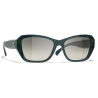 Chanel - Occhiali da Sole a Farfalla - Verde Grigio Sfumate - Chanel Eyewear