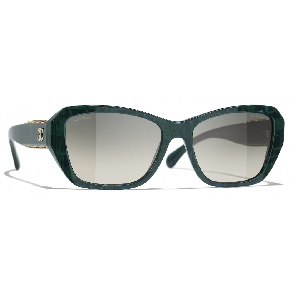 Chanel - Butterfly Sunglasses - Green Gray Gradient - Chanel Eyewear -  Avvenice