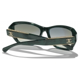 Chanel - Butterfly Sunglasses - Green Gray Gradient - Chanel Eyewear