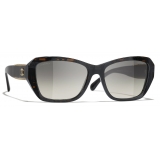 Chanel - Occhiali da Sole a Farfalla - Marrone Grigio Sfumate - Chanel Eyewear