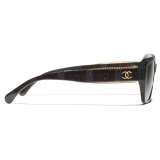 Chanel - Occhiali da Sole a Farfalla - Marrone Grigio Sfumate - Chanel Eyewear