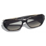 Chanel - Butterfly Sunglasses - Black Gold Gray Gradient - Chanel Eyewear -  Avvenice