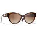 Chanel - Butterfly Sunglasses - Dark Tortoise Brown Gradient - Chanel Eyewear