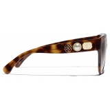 Chanel - Butterfly Sunglasses - Dark Tortoise Brown Gradient - Chanel Eyewear