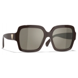 Chanel - Occhiali da Sole Quadrati - Marrone - Chanel Eyewear