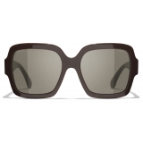 Chanel - Occhiali da Sole Quadrati - Marrone - Chanel Eyewear