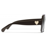 Chanel - Occhiali da Sole Quadrati - Marrone - Chanel Eyewear