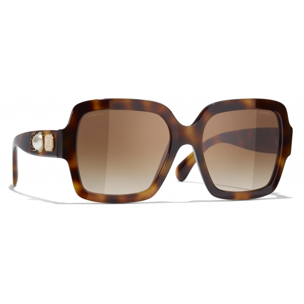 Chanel - Square Sunglasses - Dark Tortoise Brown Gradient - Chanel Eyewear