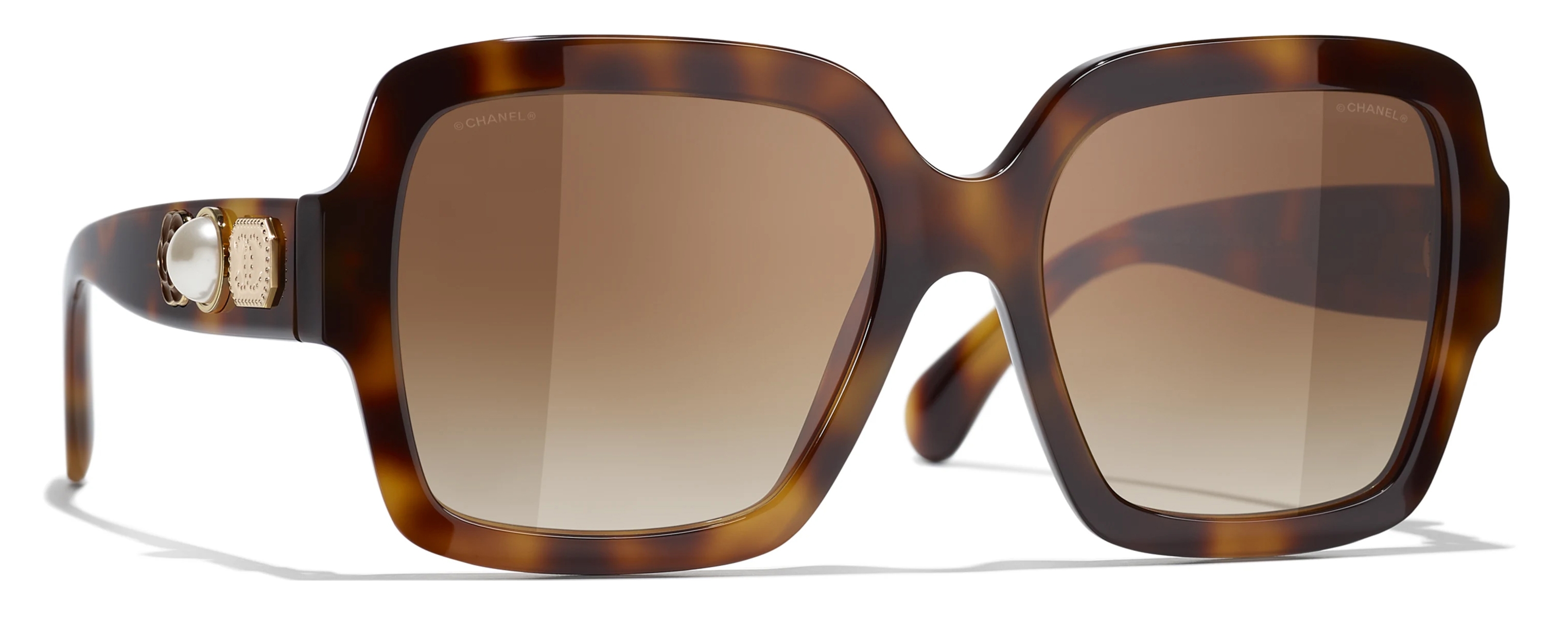 Chanel - Rectangular Sunglasses - Yellow Tortoise Brown - Chanel Eyewear -  Avvenice