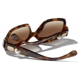 Chanel - Square Sunglasses - Dark Tortoise Brown Gradient - Chanel Eyewear