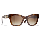 Chanel - Square Sunglasses - Dark Tortoise Brown Gradient - Chanel Eyewear