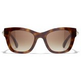 Chanel - Square Sunglasses - Dark Tortoise Brown Gradient - Chanel Eyewear