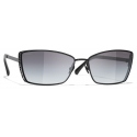 Chanel - Rectangular Sunglasses - Black Gray Gradient - Chanel Eyewear