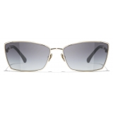 Chanel - Rectangular Sunglasses - Gold Gray Gradient - Chanel Eyewear