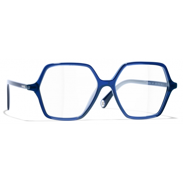 Chanel - Occhiali da Vista Quadrata - Blu - Chanel Eyewear