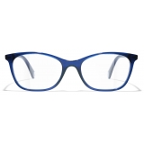 Chanel - Occhiali da Vista Rettangolari - Blu - Chanel Eyewear