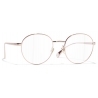 Chanel - Oval Optical Glasses - Beige Pink Gold - Chanel Eyewear