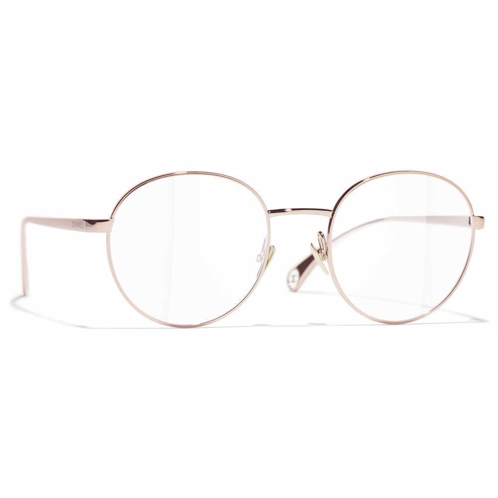 Chanel - Oval Optical Glasses - Beige Pink Gold - Chanel Eyewear - Avvenice