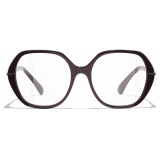 Chanel - Occhiali da Vista Quadrata - Borgogna - Chanel Eyewear