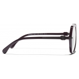 Chanel - Occhiali da Vista Quadrata - Borgogna - Chanel Eyewear