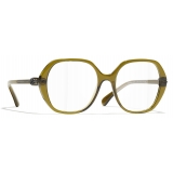 Chanel - Occhiali da Vista Quadrata - Oliva - Chanel Eyewear