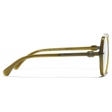 Chanel - Occhiali da Vista Quadrata - Oliva - Chanel Eyewear