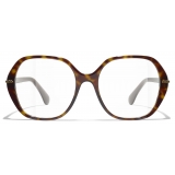 Chanel - Occhiali da Vista Quadrata - Tartaruga Scuro - Chanel Eyewear