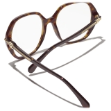 Chanel - Occhiali da Vista Quadrata - Tartaruga Scuro - Chanel Eyewear