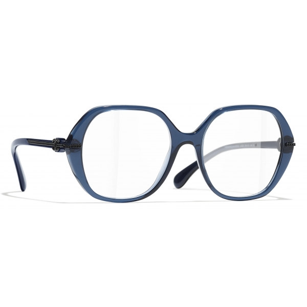 Chanel - Occhiali da Vista Quadrata - Blu - Chanel Eyewear