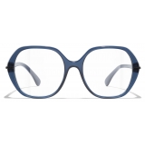 Chanel - Occhiali da Vista Quadrata - Blu - Chanel Eyewear