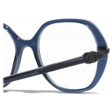 Chanel - Occhiali da Vista Quadrata - Blu - Chanel Eyewear