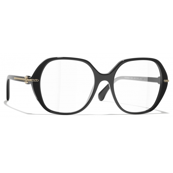 Chanel - Occhiali da Vista Quadrata - Nero - Chanel Eyewear