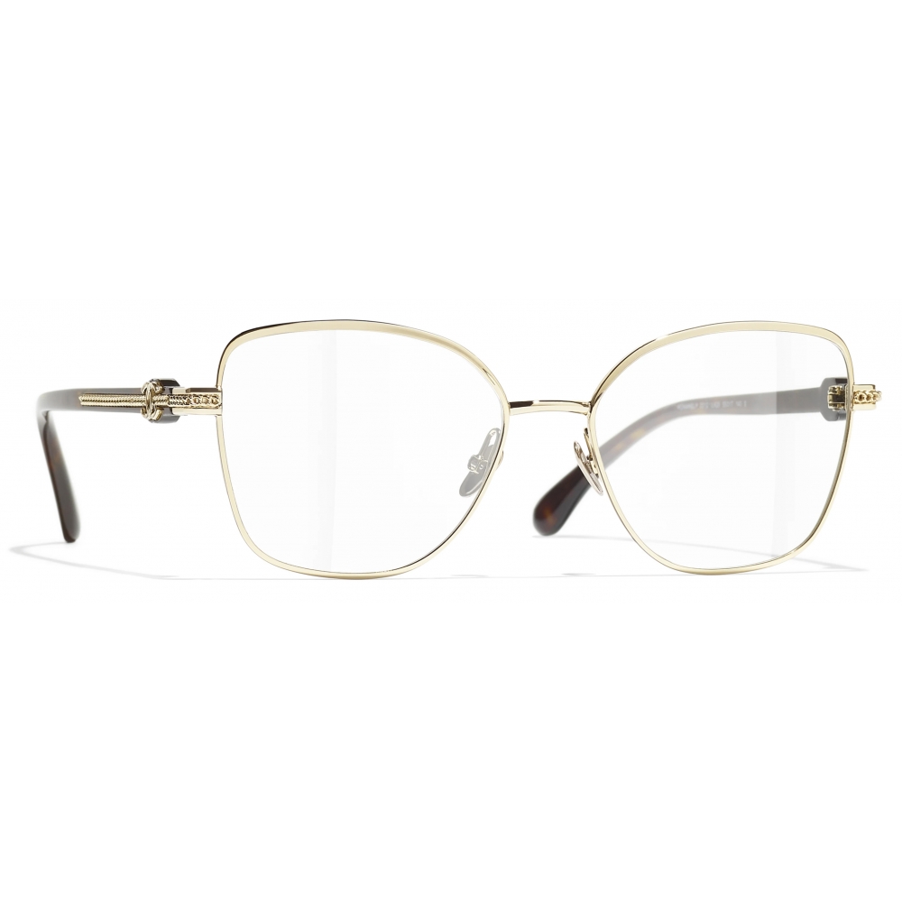Chanel - Cat Eye Eyeglasses - Black Gold - Chanel Eyewear - Avvenice