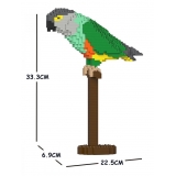 Jekca - Senegal Parrot 01S - Lego - Scultura - Costruzione - 4D - Animali di Mattoncini - Toys