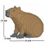Jekca - Capybara 01S - Lego - Sculpture - Construction - 4D - Brick Animals - Toys